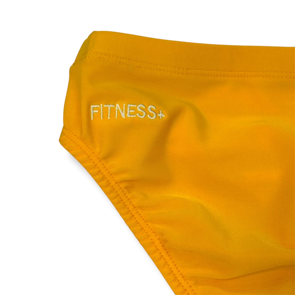 Slip de baño de competición para hombre Fitness+ - Naranja solar