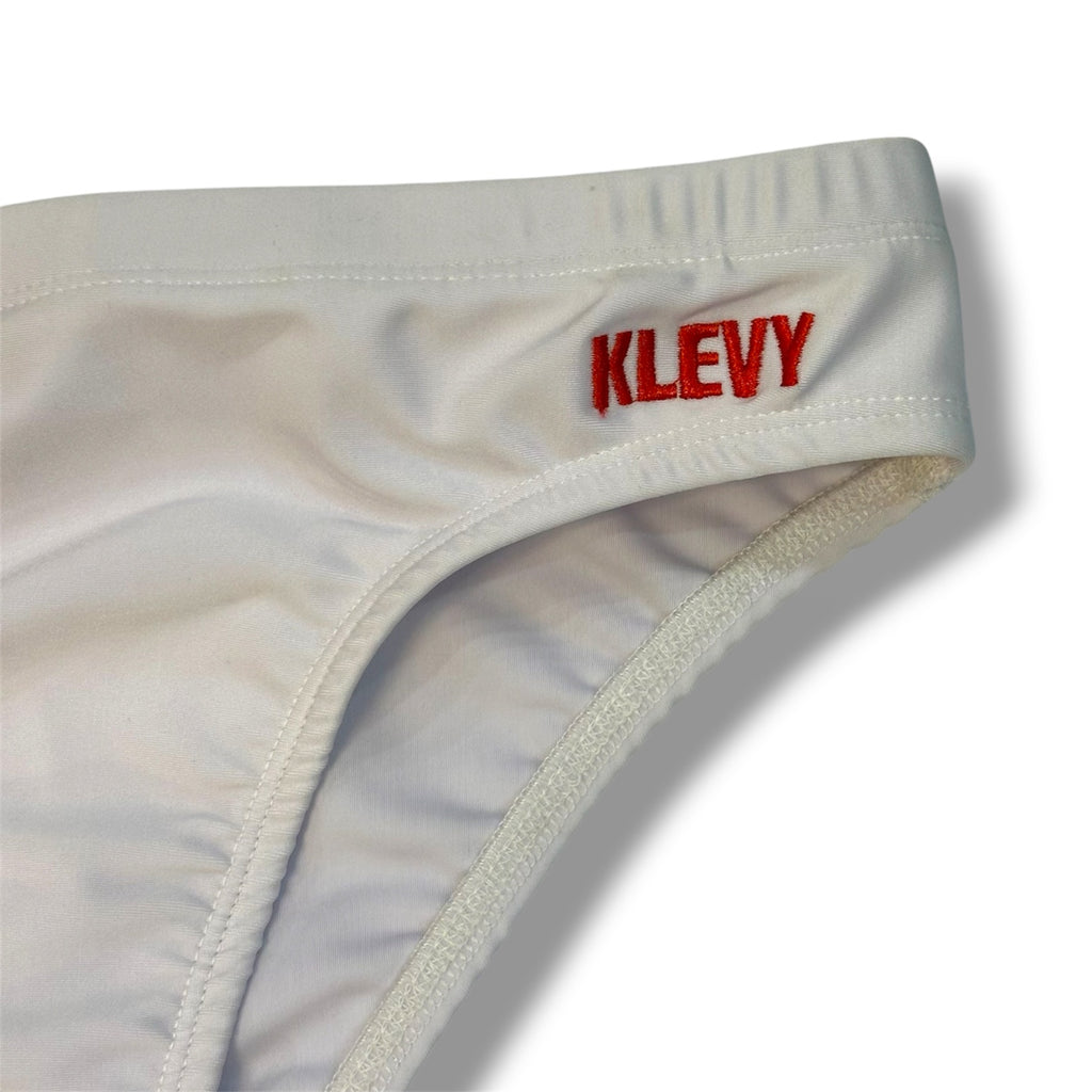 Traje de baño de competición para hombre Fitness+ - Blanco