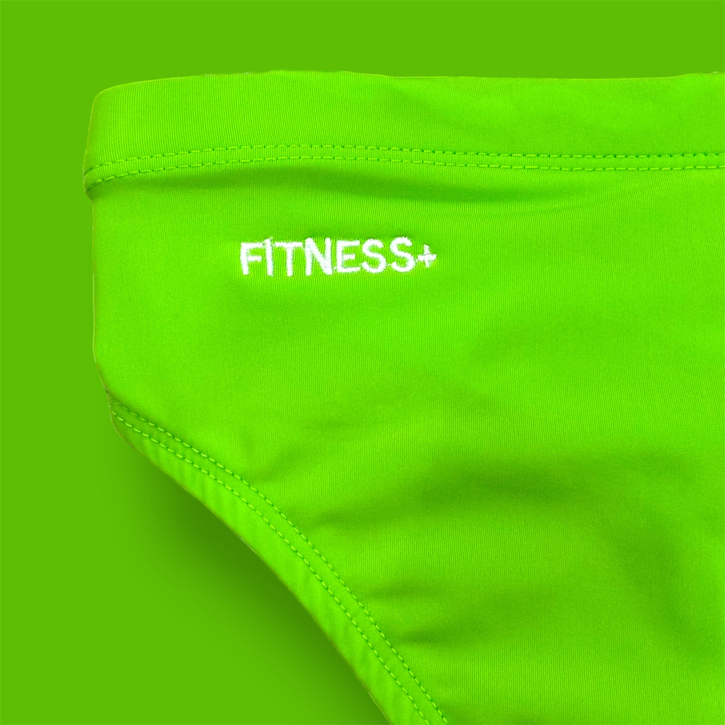 Slip de bain de compétition Vital Green pour homme Fitness+
