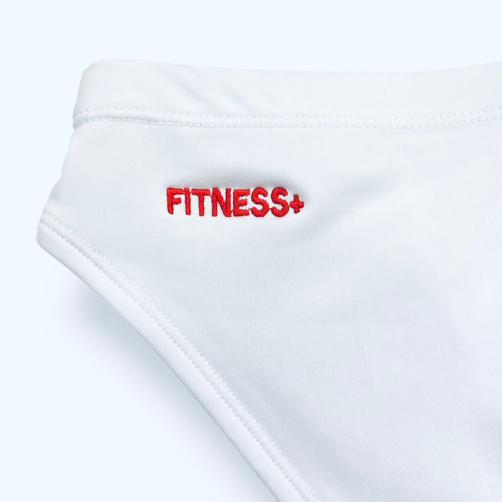 Traje de baño de competición para hombre Fitness+ - Blanco
