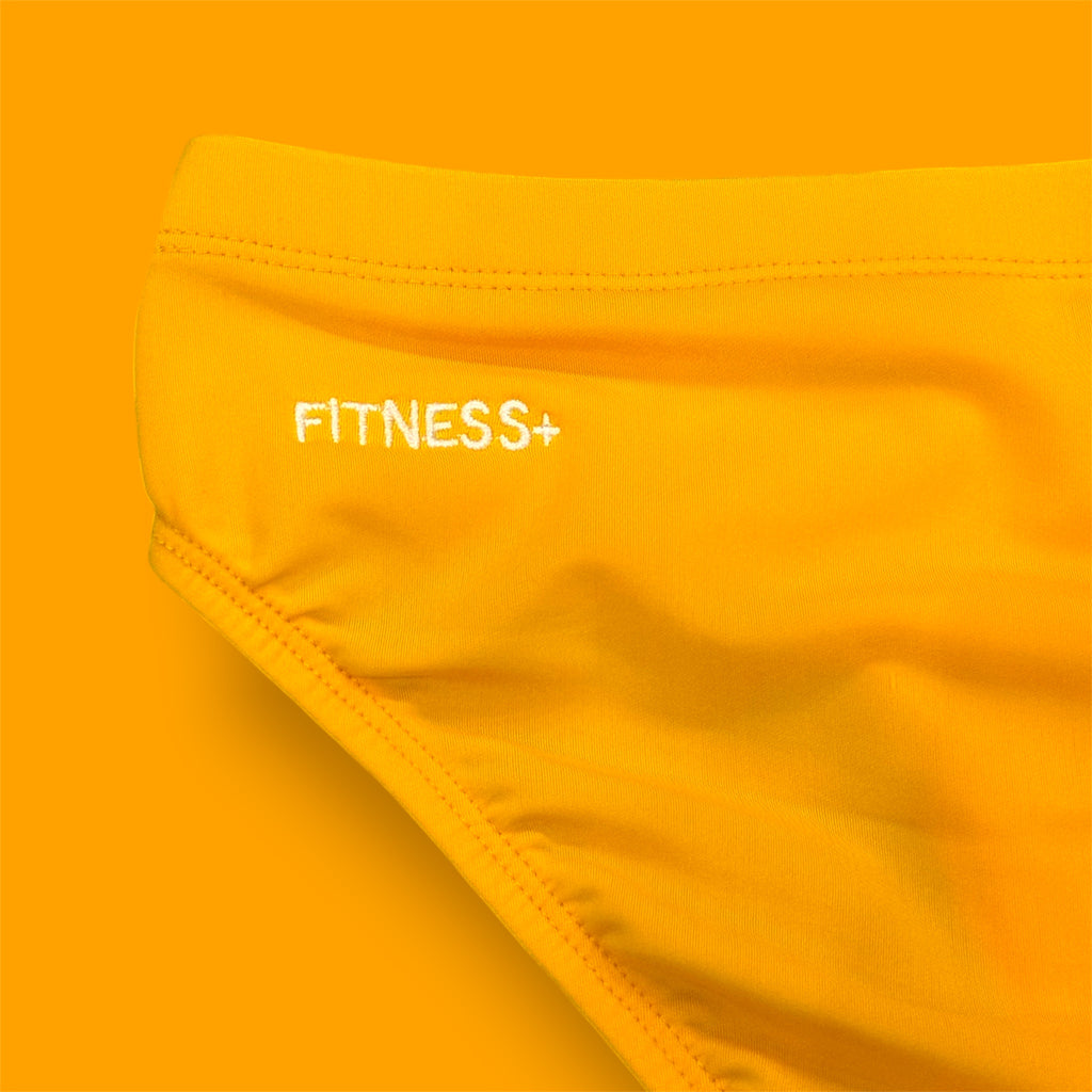 Slip de baño de competición para hombre Fitness+ - Naranja solar