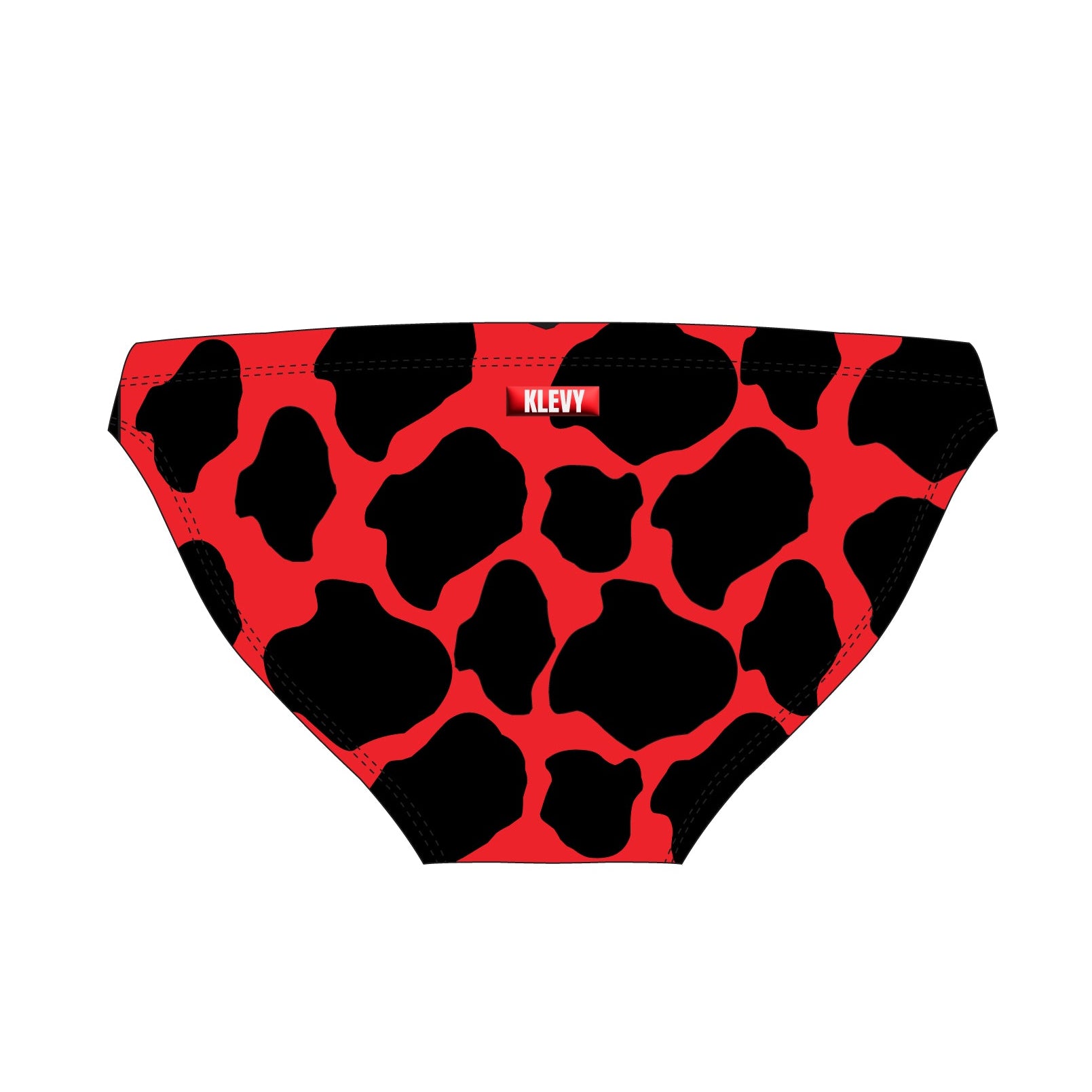 Men's red lava print swim brief   بيكيني مايوه رجالي سبيدو كلوت احمر