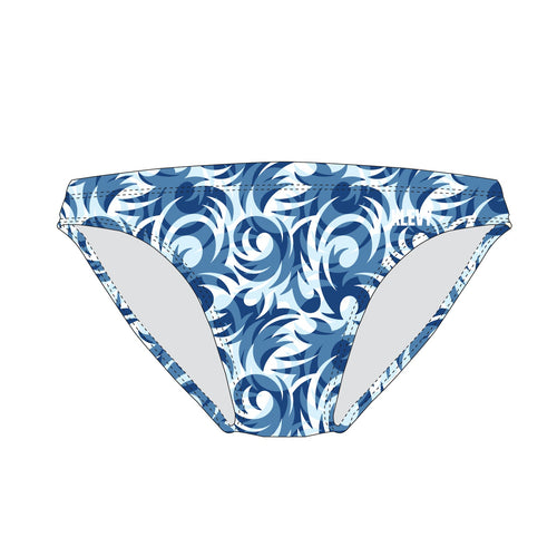 Men's blue ocean swirl swim brief بيكيني مايوه رجالي سبيدو كلوت ازرق لبني