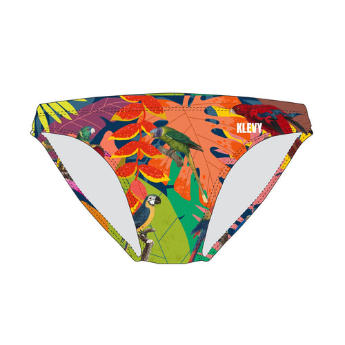 Men's tropical bird print swim brief بيكيني مايوه رجالي سبيدو كلوت  مشجر الوان بغبغان