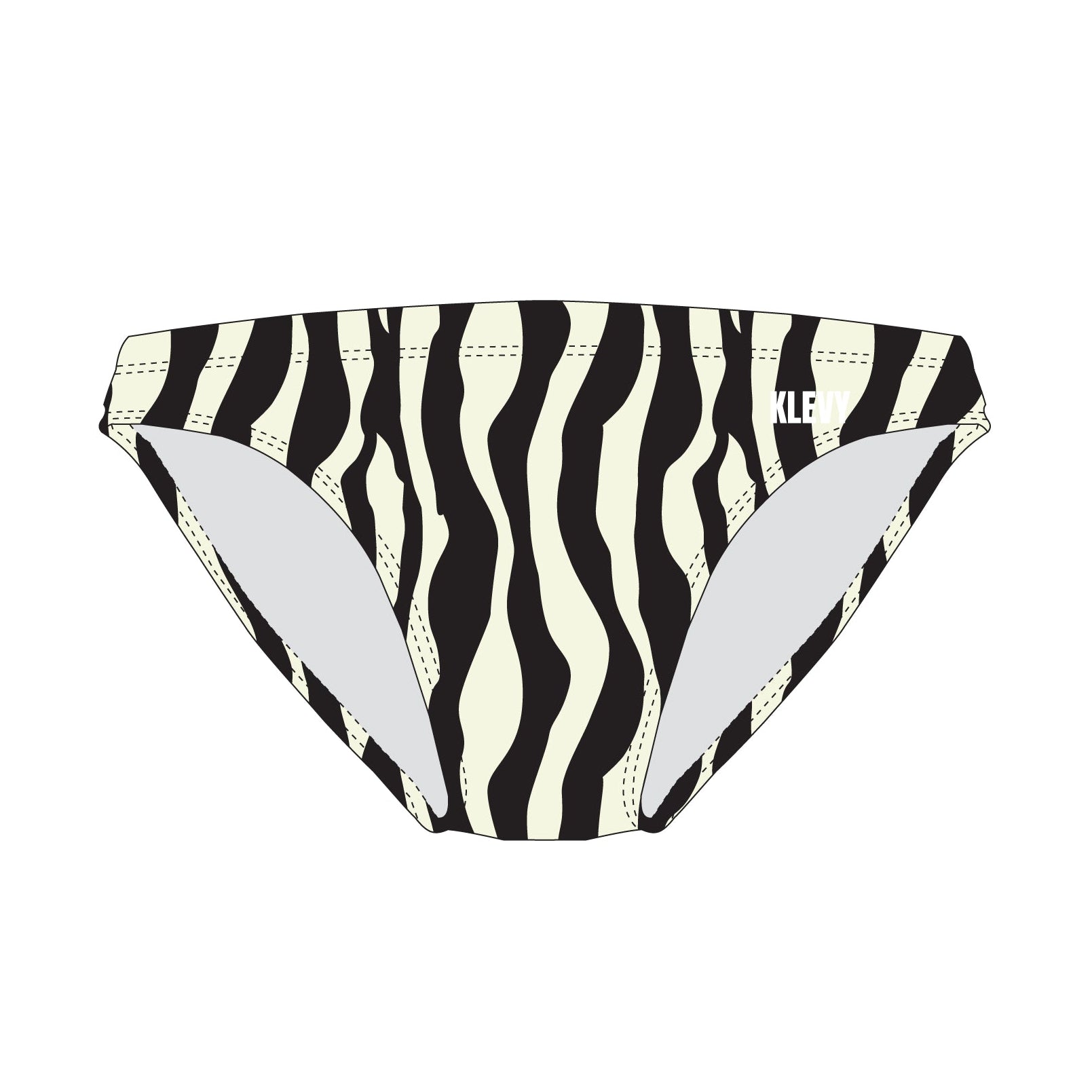 Men's zebra swim brief بيكيني مايوه رجالي سبيدو كلوت زيبرا اسود